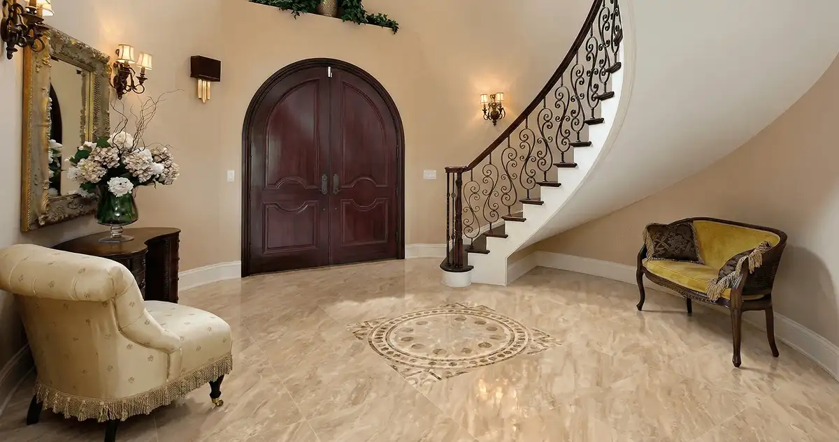 Entrance hall with professionally installed ceramic tile flooring in Wilmington NC